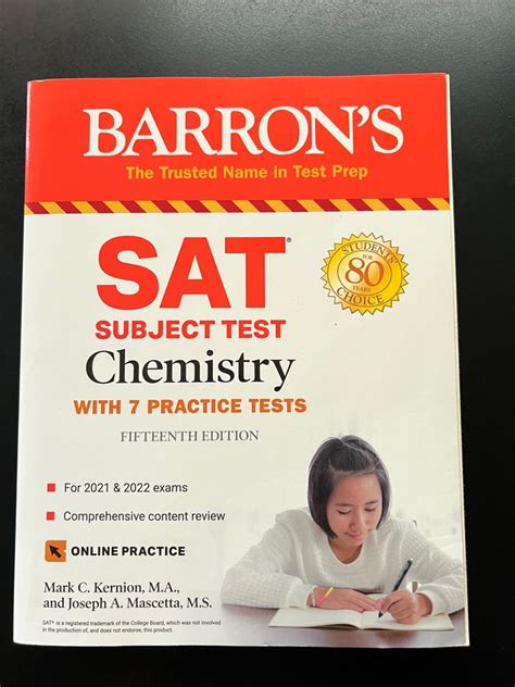 barron chemistry sat practice test hard|barron's sat subject test chemistry.